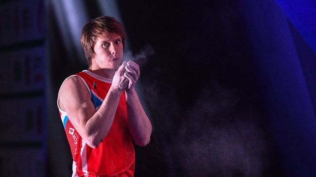 Алексей Рубцов на II этапе Кубка мира по скалолазанию