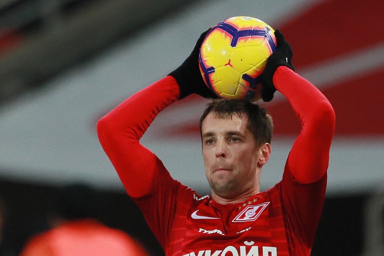Защитник Спартака Дмитрий Комбаров