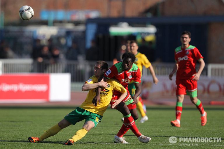 Игровой момент матча Кубань — Локомотив Игровой момент матча Кубань — Локомотив