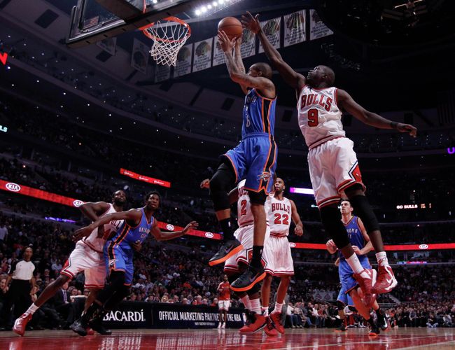 Игровой момент матча Оклахома - Чикаго Игровой момент матча Оклахома - Чикаго