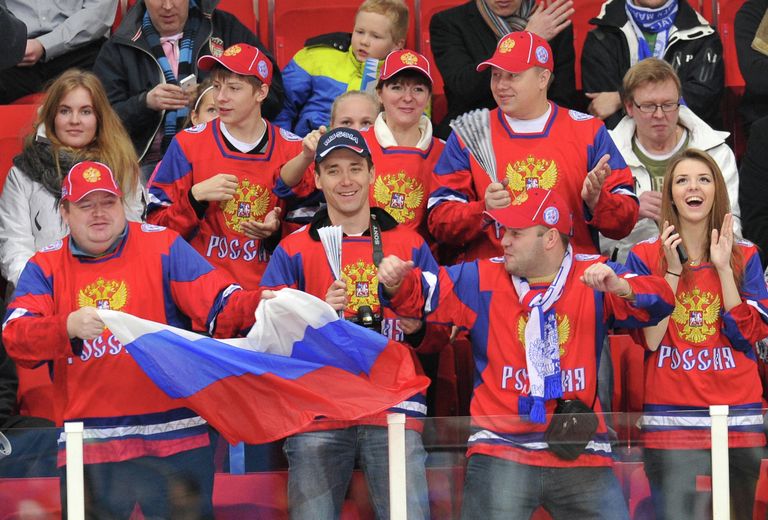 Болельщики сборной России по хоккею Болельщики сборной России по хоккею