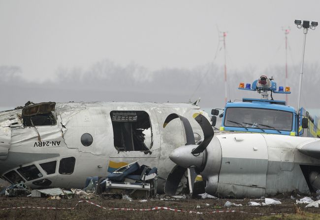 Крушение самолета Ан-24 под Донецком