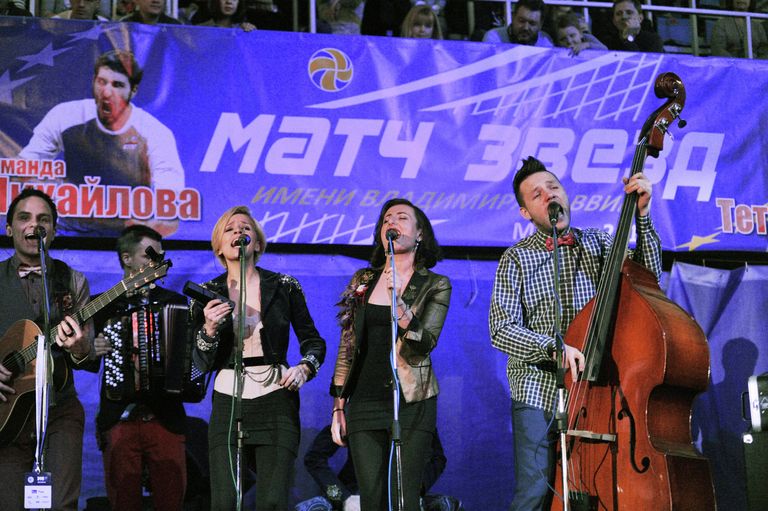 Выступление музыкантов перед волейбольным Матчем Звезд - 2013 Выступление музыкантов перед волейбольным Матчем Звезд - 2013