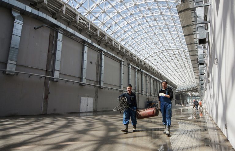 Строительство Главного Медиа Центра в Олимпийском парке в Сочи