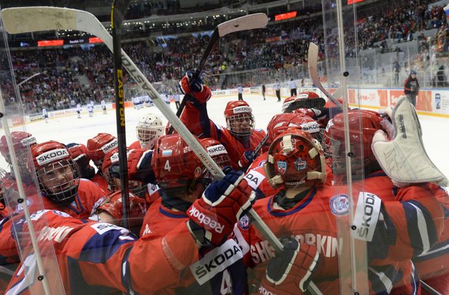Игроки юниорской сборной России по хоккею