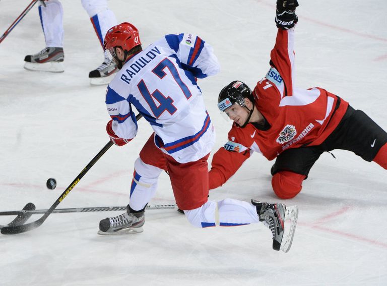 Игровой момент матча Австрия - Россия Игровой момент матча Австрия - Россия