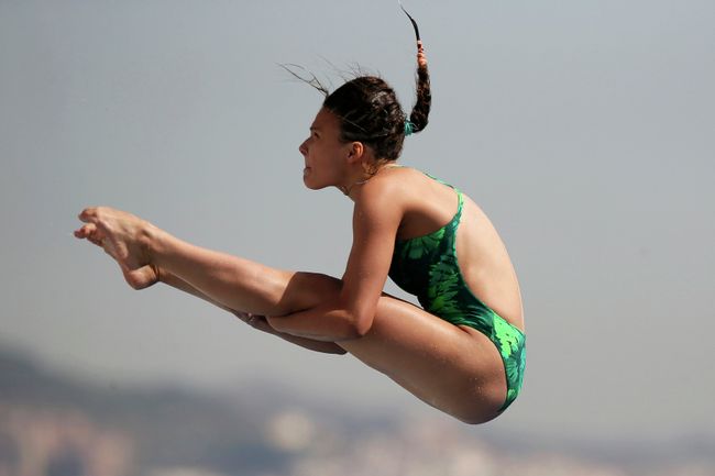 Россиянка Мария Полякова на чемпионате мира по водным видам спорта в Барселоне