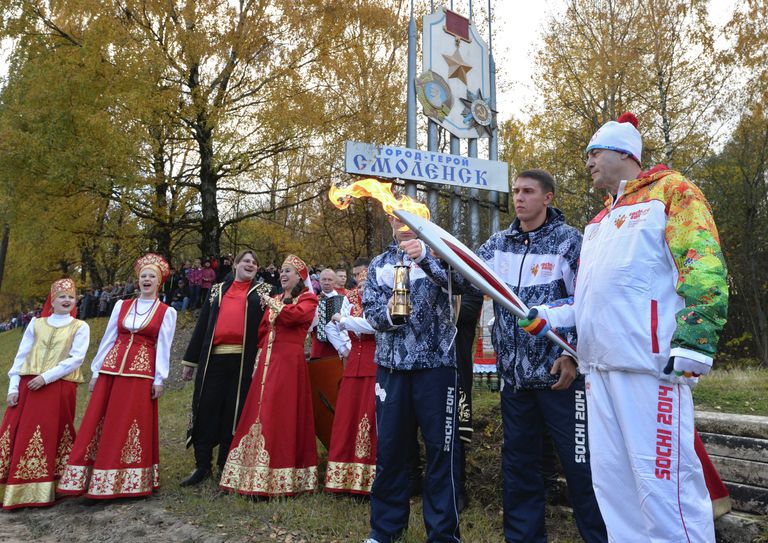 Эстафета олимпийского огня. Смоленск