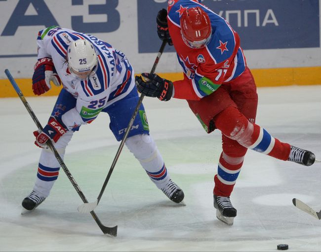 Игровой момент матча ЦСКА - СКА Игровой момент матча ЦСКА - СКА