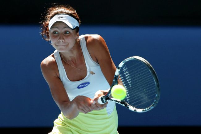 Российская теннисистка Елизавета Куличкова в финальном матче юниорского Australian Open Российская теннисистка Елизавета Куличкова в финальном матче юниорского Australian Open