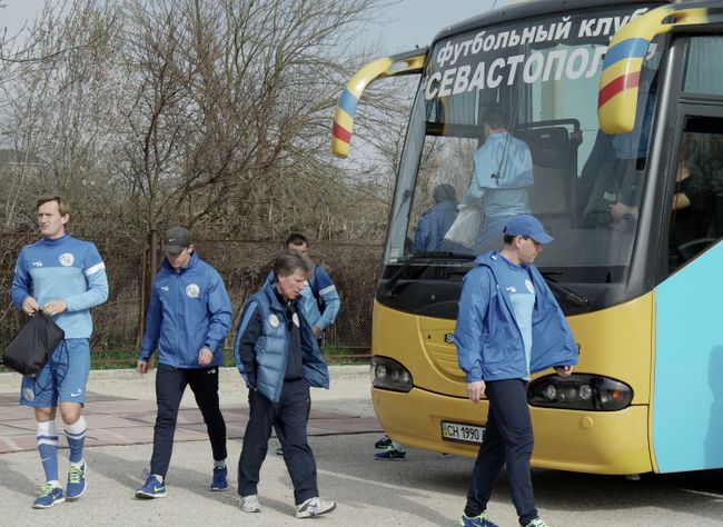 Открытая тренировка ФК Севастополь в Крыму
