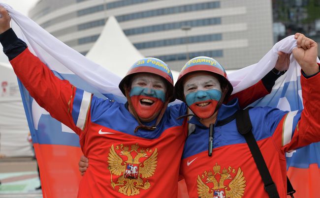 Болельщики сборной России Болельщики сборной России