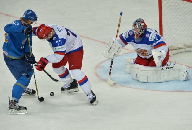 Игровой момент матча Россия - Казахстан Игровой момент матча Россия - Казахстан