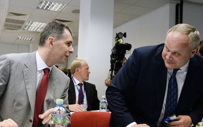 Михаил Прохоров (слева) и Юрий Нагорных