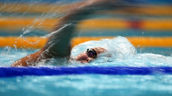 Валерия Саламатина на дистанции 800м вольным стилем