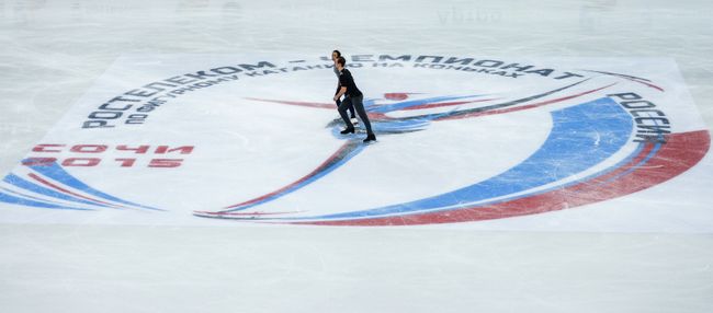 Ксения Столбова и Федор Климов во время тренировки Ксения Столбова и Федор Климов во время тренировки