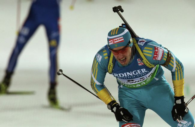 Украинец Сергей Седнев мужской эстафетной гонки 4х7,5 км на чемпионате мира по биатлону Украинец Сергей Седнев мужской эстафетной гонки 4х7,5 км на чемпионате мира по биатлону