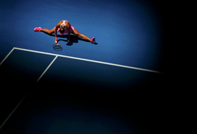 Люция Градецка в матче третьего круга Australian Open
