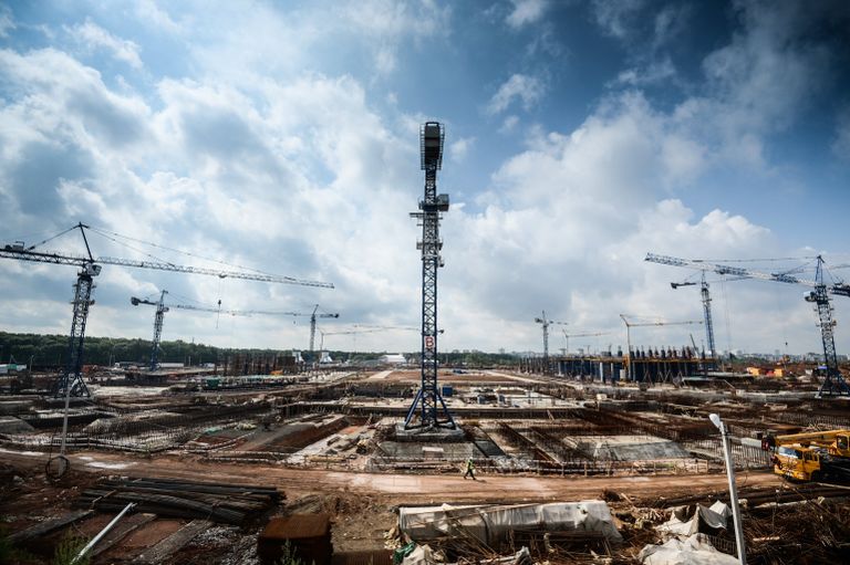 Строительство стадиона Самара Арена