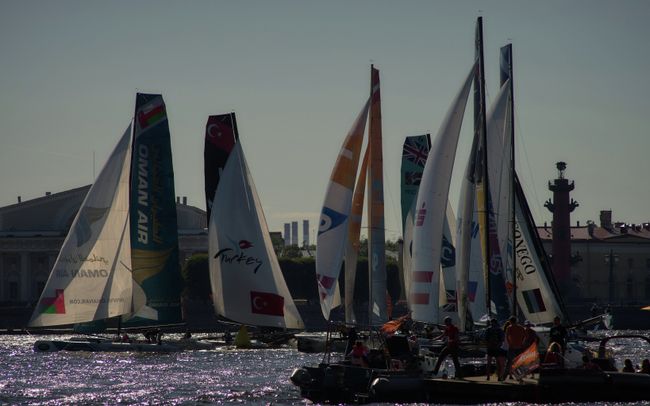 Шестой этап регаты Extreme Sailing Series на скоростных парусных катамаранах класса Extreme40 в Санкт-Петербурге Шестой этап регаты Extreme Sailing Series на скоростных парусных катамаранах класса Extreme40 в Санкт-Петербурге