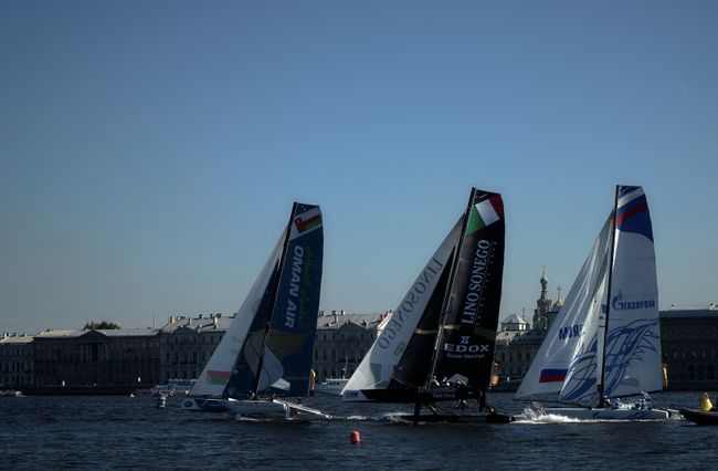 Шестой этап регаты Extreme Sailing Series на скоростных парусных катамаранах класса Extreme40 в Санкт-Петербурге Шестой этап регаты Extreme Sailing Series на скоростных парусных катамаранах класса Extreme40 в Санкт-Петербурге