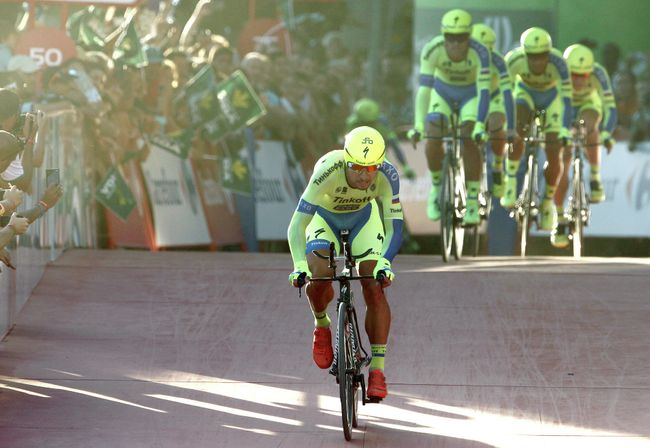 Велогонщики российской команды Tinkoff-Saxo