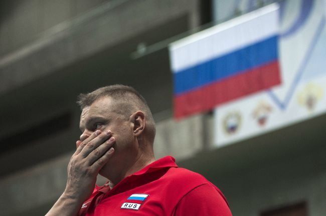 Главный тренер мужской сборной команды России по волейболу Владимир Алекно Главный тренер мужской сборной команды России по волейболу Владимир Алекно