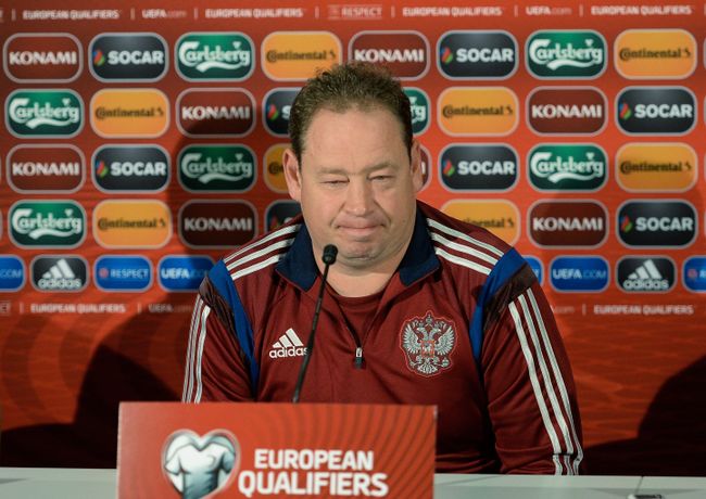 Главный тренер сборной России по футболу Леонид Слуцкий Главный тренер сборной России по футболу Леонид Слуцкий