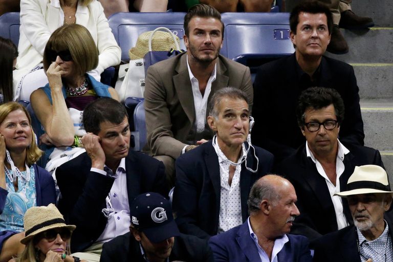 Дэвид Бекхэм во время финального матча US Open-2015 между Новаком Джоковичем и Роджером Федерером