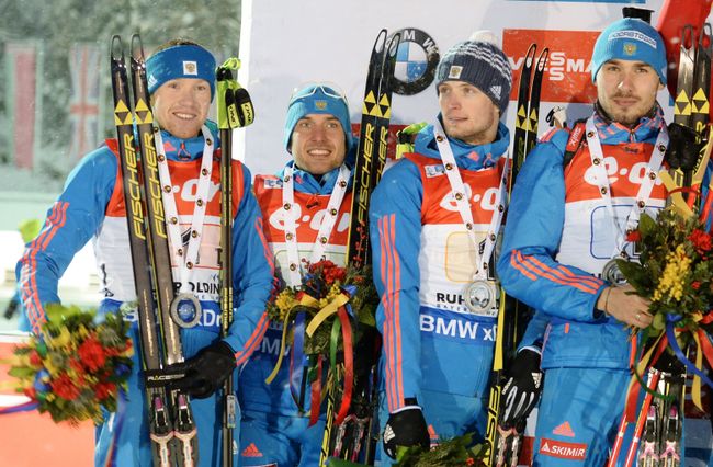 Алексей Волков, Евгений Гараничев, Максим Цветков, Антон Шипулин (слева направо)