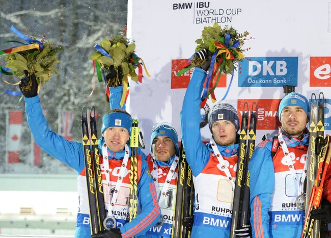 Алексей Волков, Евгений Гараничев, Максим Цветков, Антон Шипулин (слева направо)