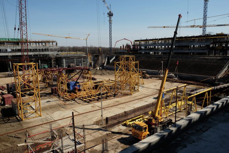 Строительство стадиона Самара Арена
