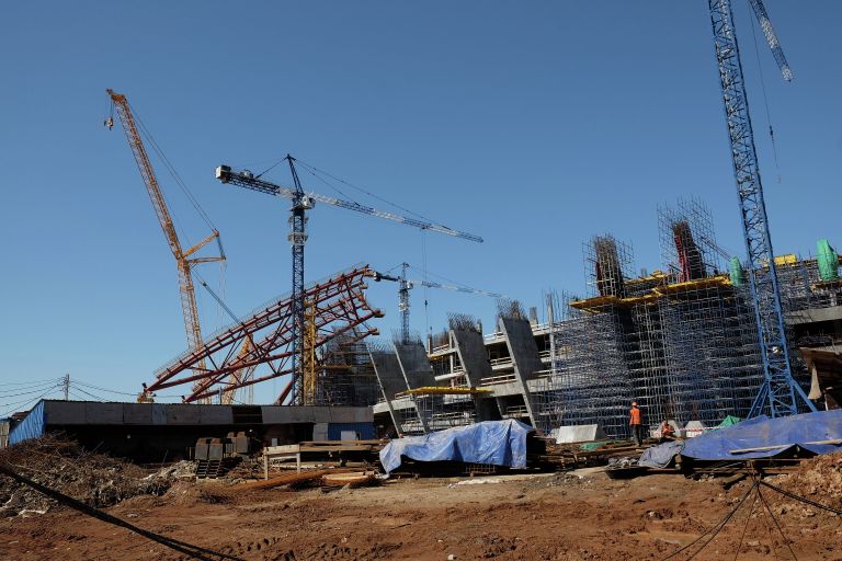 Строительство стадиона Самара Арена