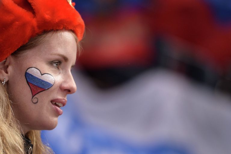 Болельщица сборной России