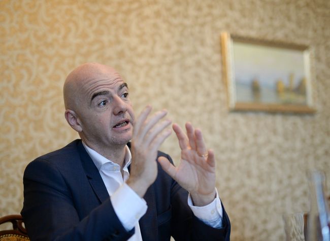 Президент Международной федерации футбола (ФИФА) Джанни Инфантино Президент Международной федерации футбола (ФИФА) Джанни Инфантино