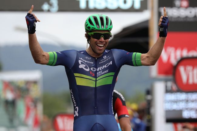 Австралийский велогонщик Майкл Мэттьюс из команды Orica-BikeExchange