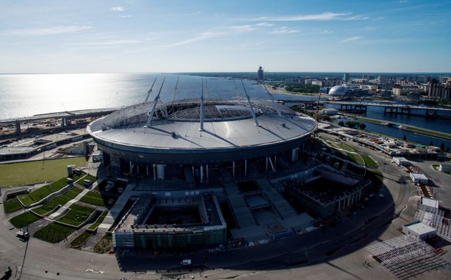 Строительство стадиона Зенит-Арена в Санкт-Петербурге