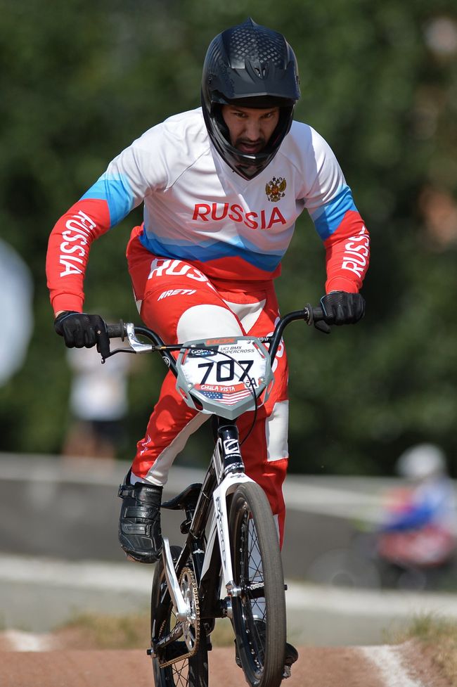Евгений Комаров на чемпионате России по велоспорту BMX в Москве Евгений Комаров на чемпионате России по велоспорту BMX в Москве