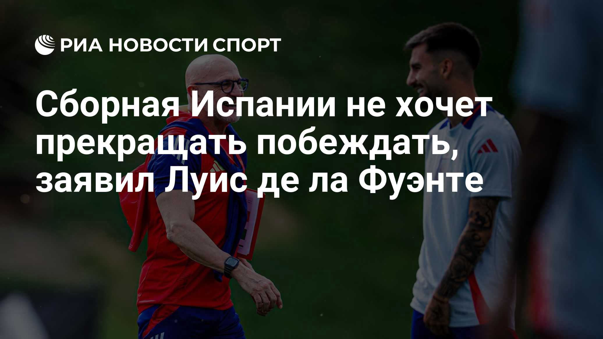 Сборная Испании не хочет прекращать побеждать, заявил Луис де ла Фуэнте