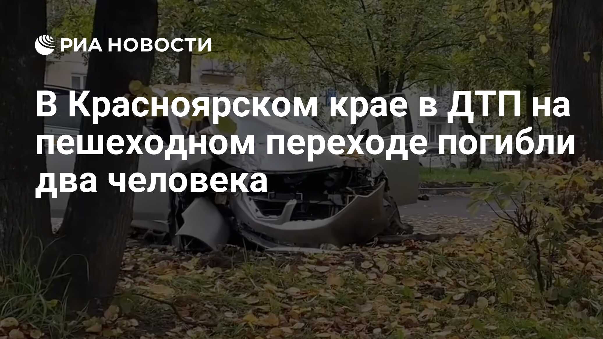 В Красноярском крае в ДТП на пешеходном переходе погибли два человека