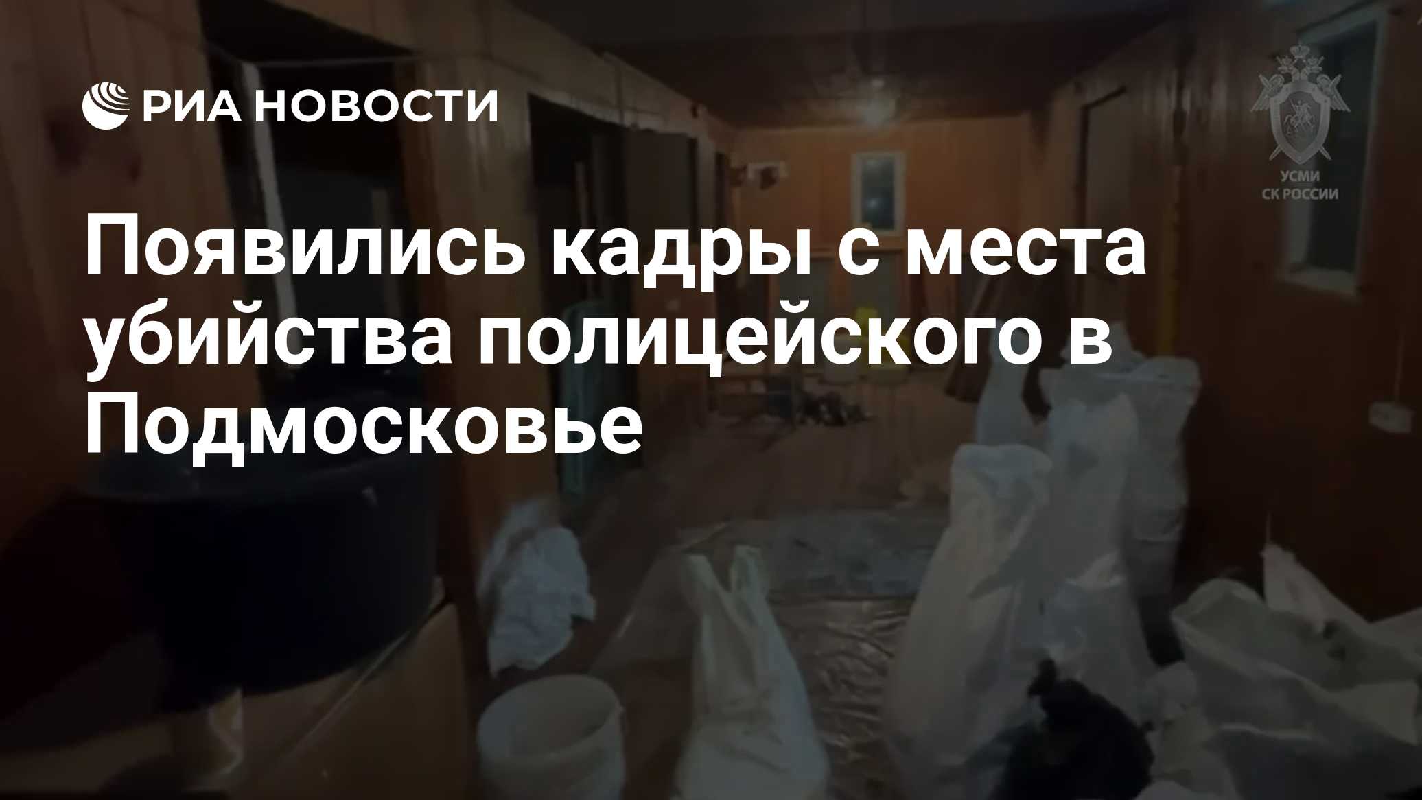 Появились кадры с места убийства полицейского в Подмосковье