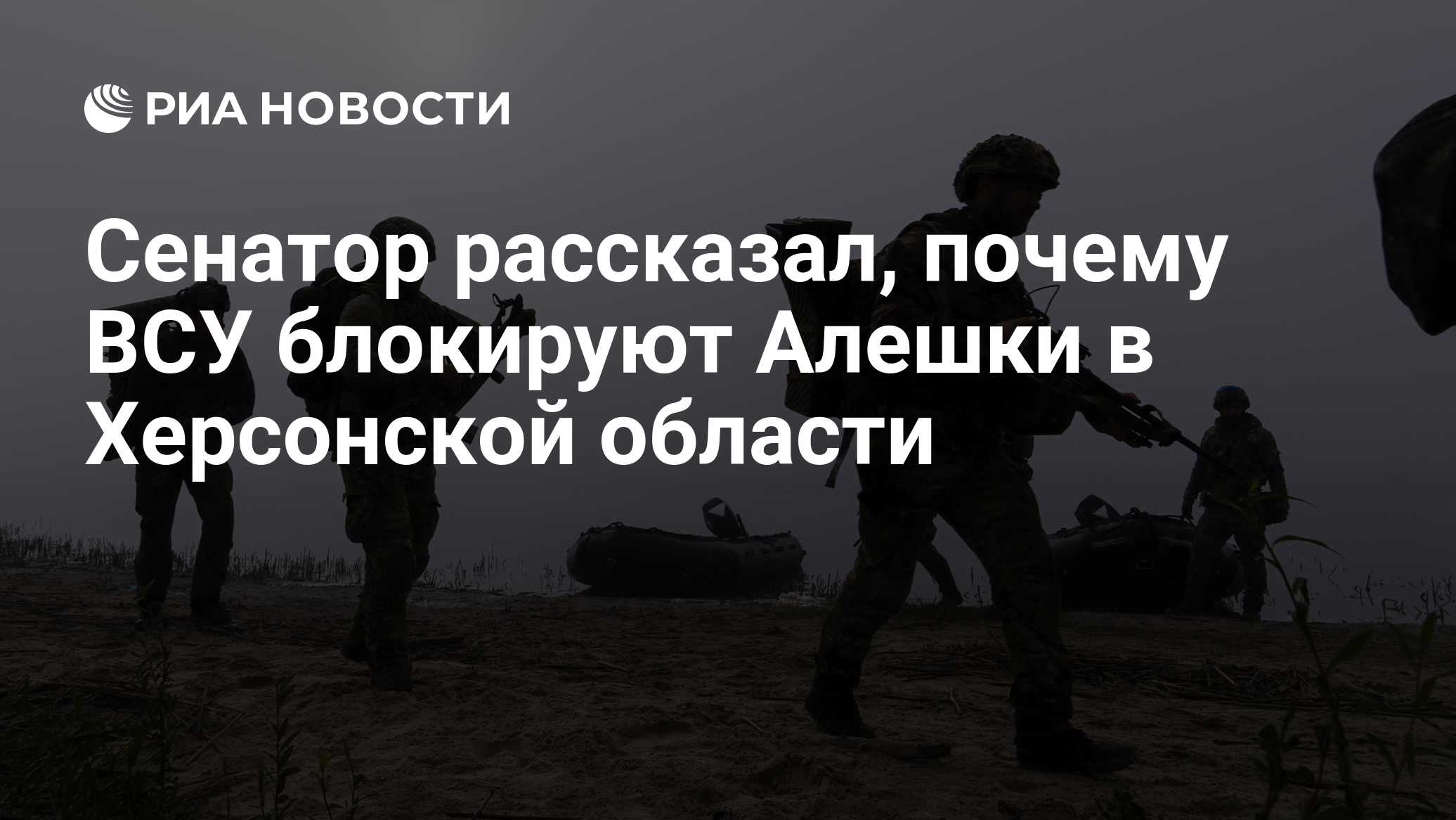 Сенатор рассказал, почему ВСУ блокируют Алешки в Херсонской области