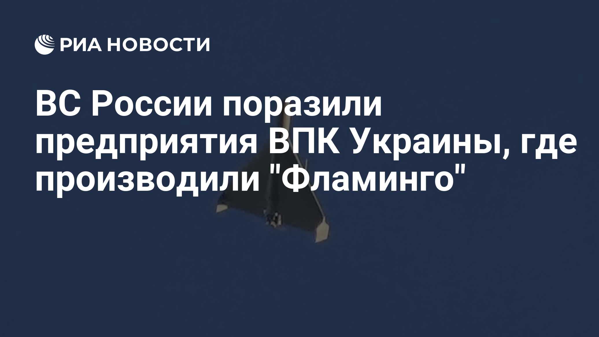 ВС России поразили предприятия ВПК Украины, где производят "Фламинго"