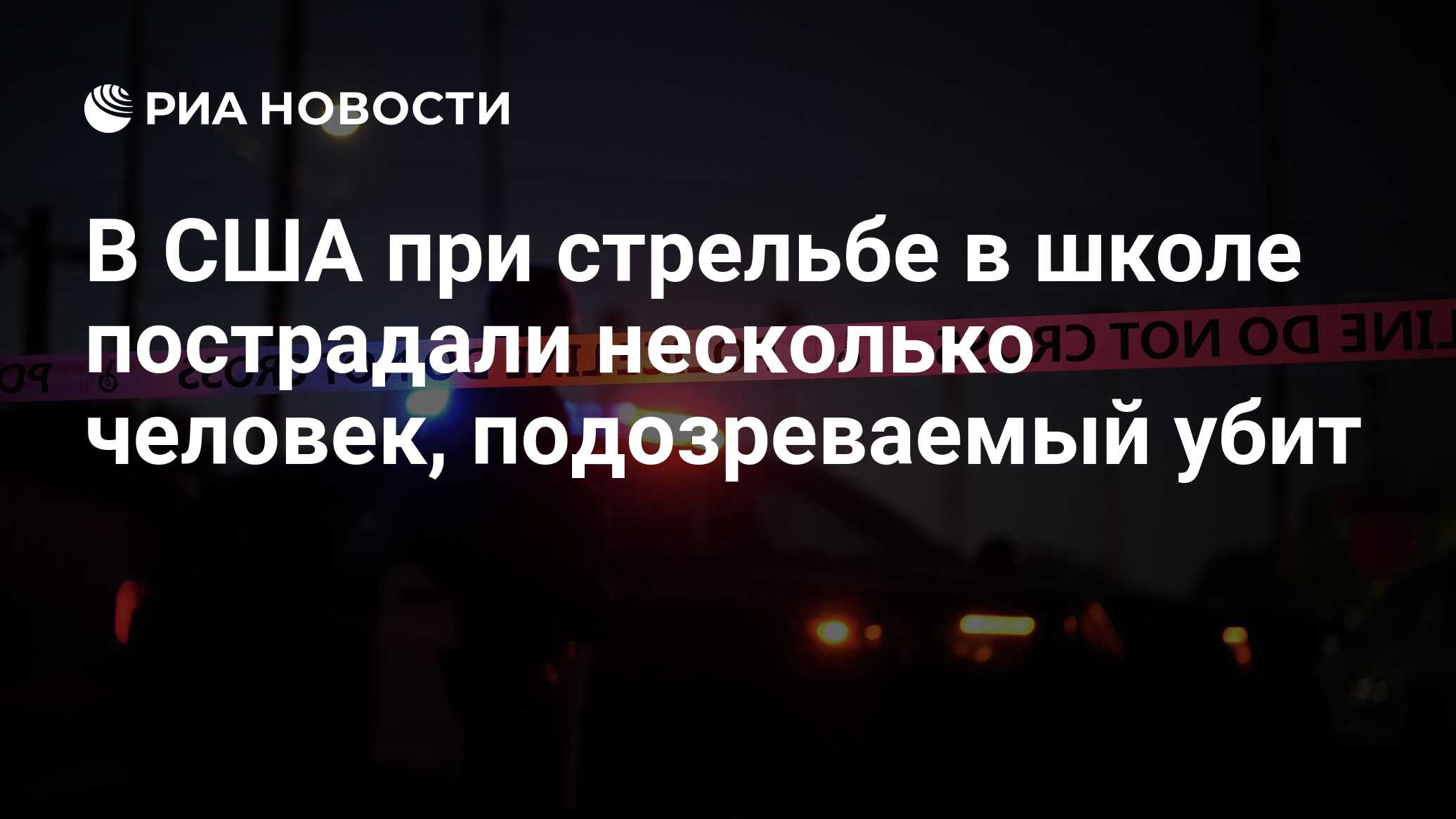 В США при стрельбе в школе пострадали несколько человек, подозреваемый убит
