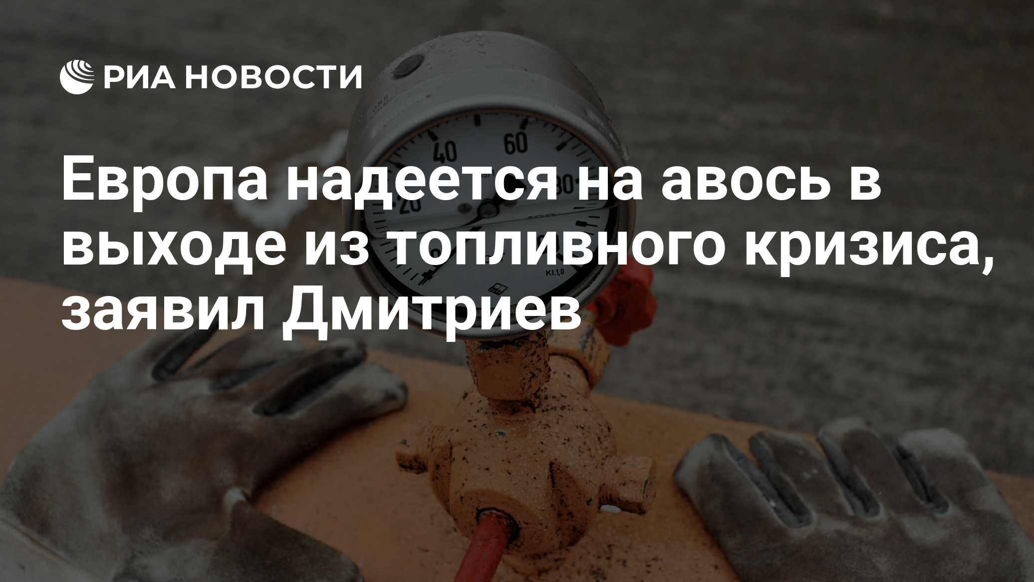 Европа надеется на авось в выходе из топливного кризиса, заявил Дмитриев