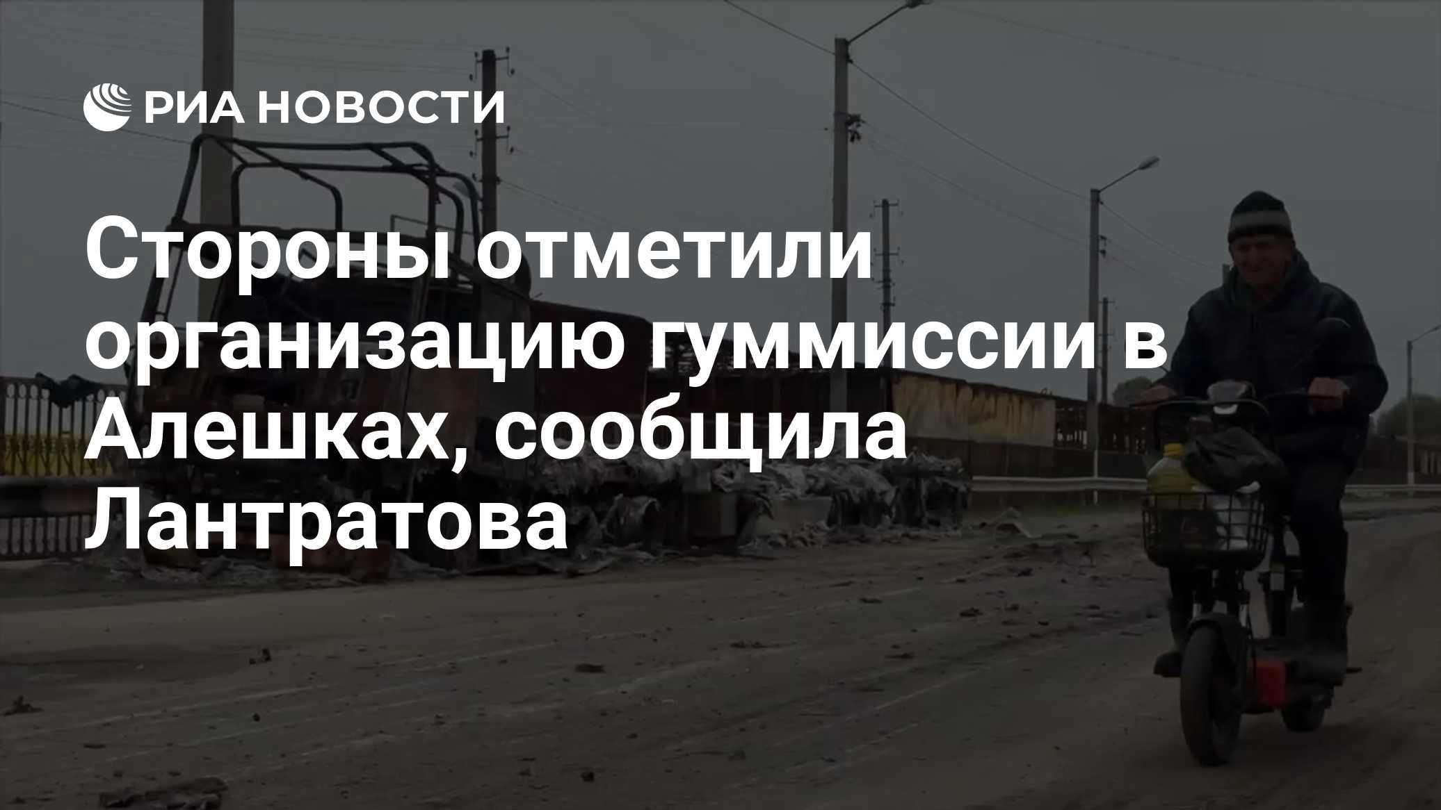 Стороны отметили организацию гуммиссии в Алешках, сообщила Лантратова